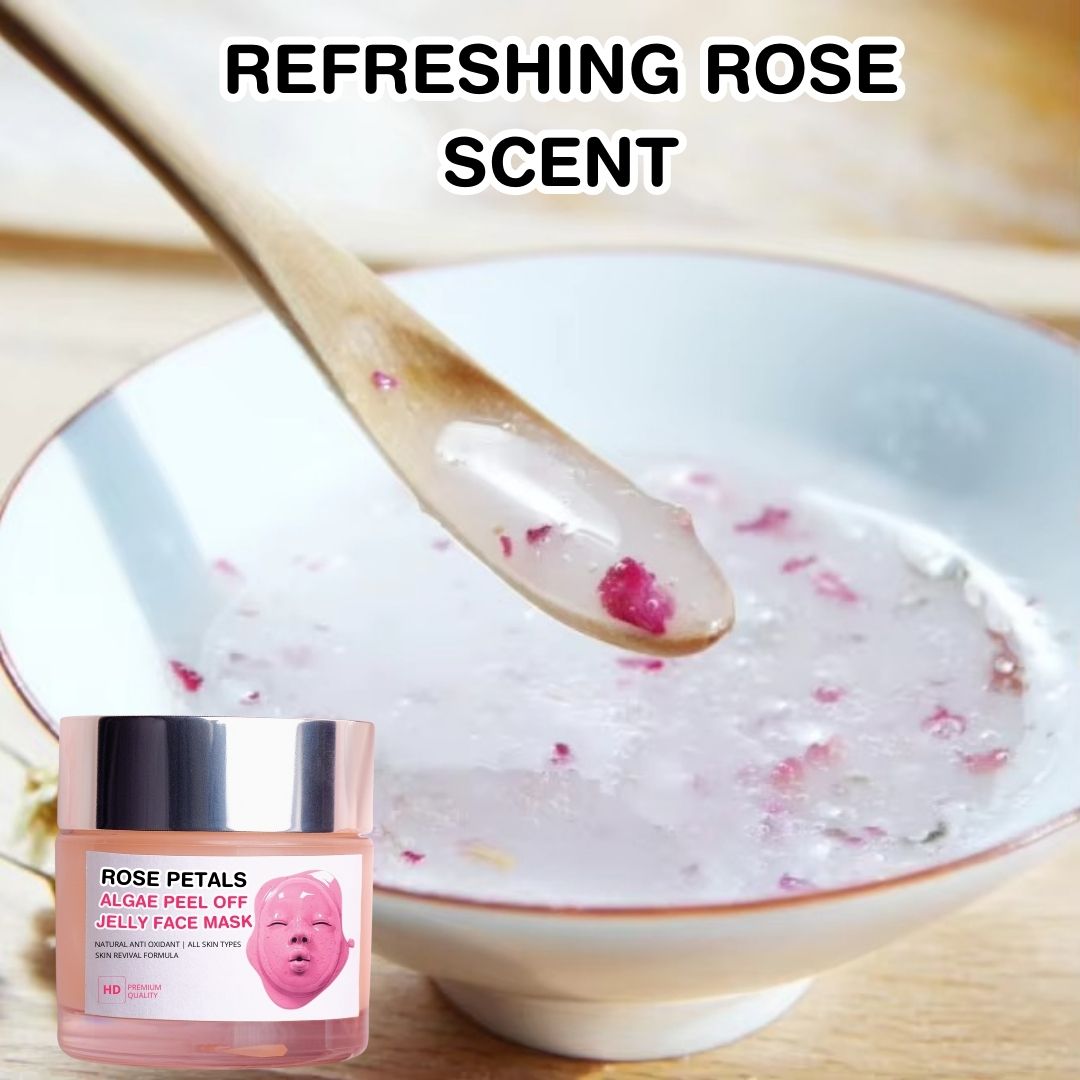 Rose Petals Algae Peel Off Jelly Facial Mask