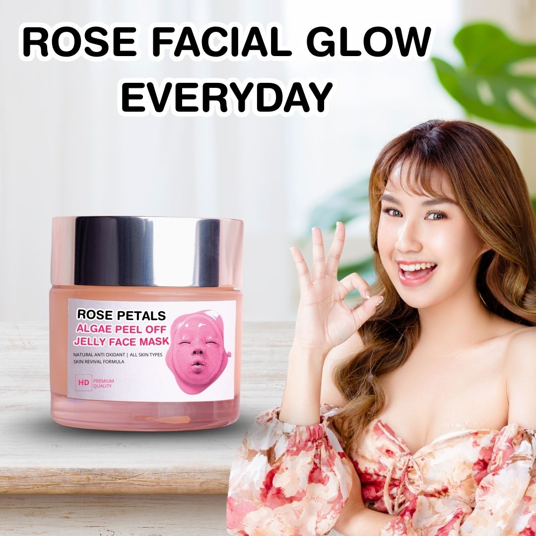 Rose Petals Algae Peel Off Jelly Facial Mask