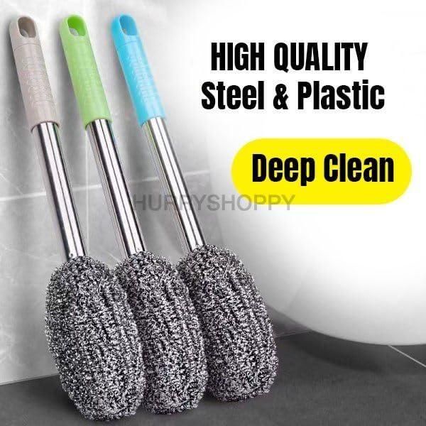 Bottle Jar Toilet Cleaner Brush Scrubber Combo