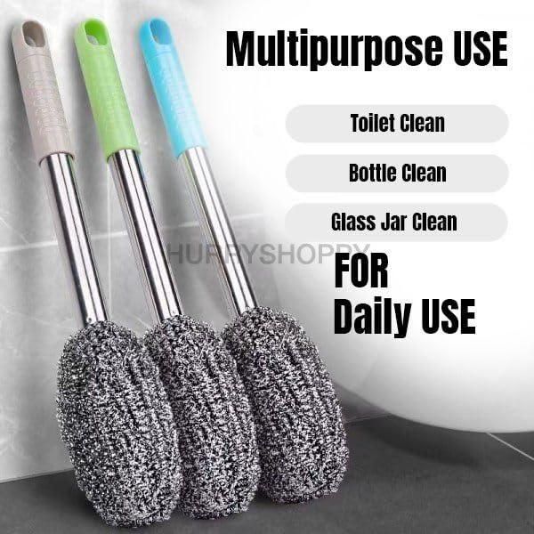 Bottle Jar Toilet Cleaner Brush Scrubber Combo