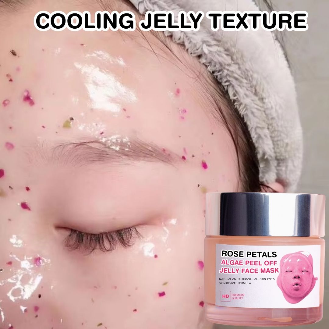 Rose Petals Algae Peel Off Jelly Facial Mask