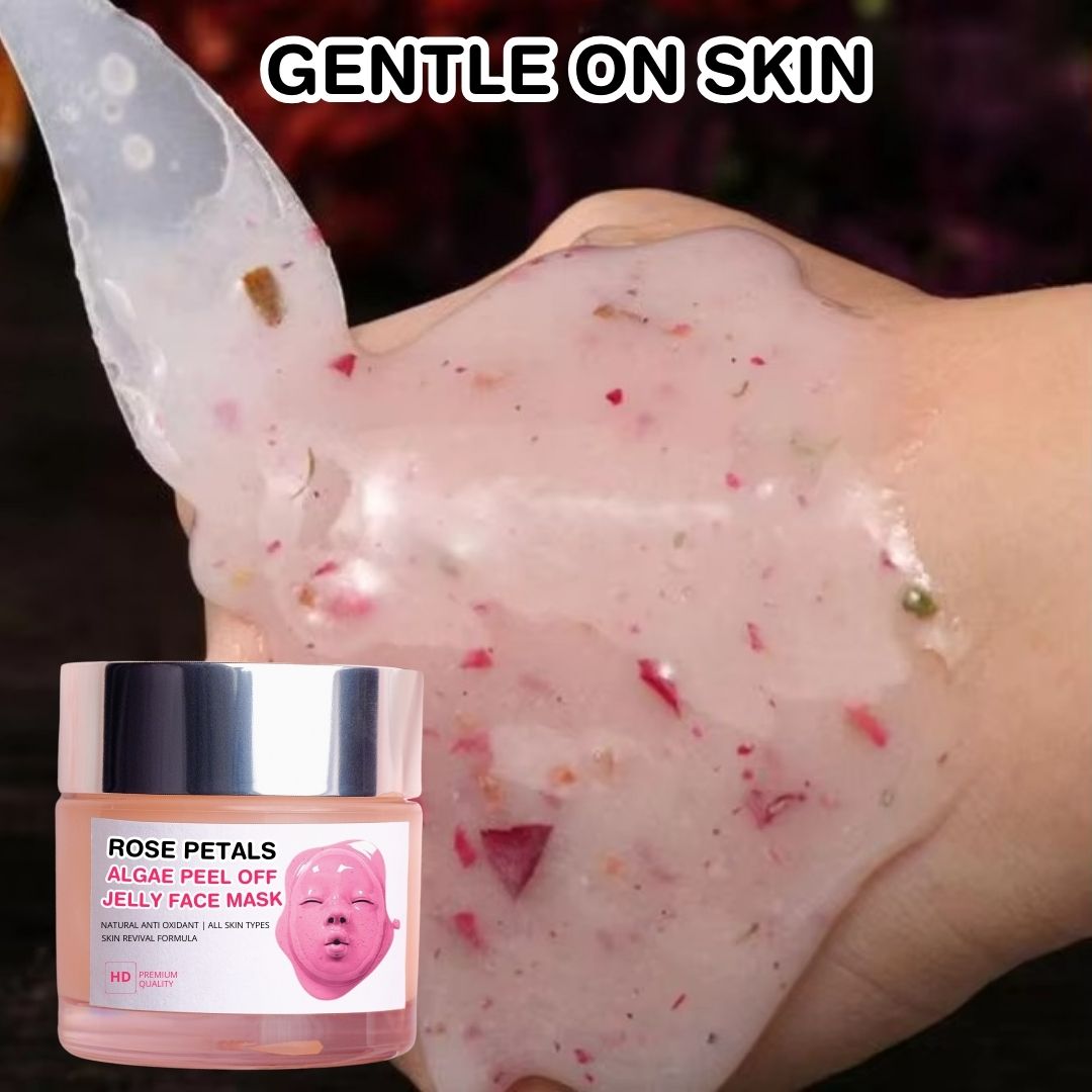 Rose Petals Algae Peel Off Jelly Facial Mask